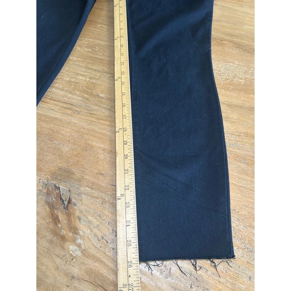 PAIGE Hoxton Ankle Dark Blue High Rise Raw Hem Skinny Jeans Womens Size 29 - Picture 5 of 7